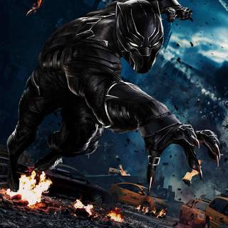 Black Panther for mobile wallpaper