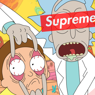 Rick and Morty computer portrait wallpaper