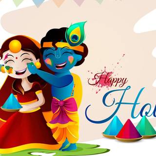 Cartoon Radha Krishna wallpaper