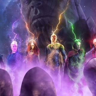 Thanos With Infinity Gauntlet iPhone wallpaper