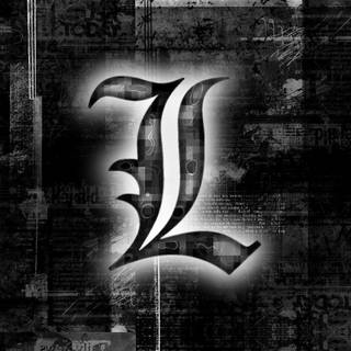 Cool anime Death Note L logo wallpaper
