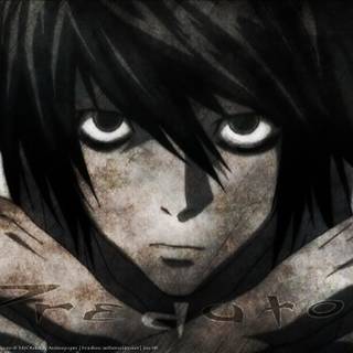 Cool anime Death Note L logo wallpaper