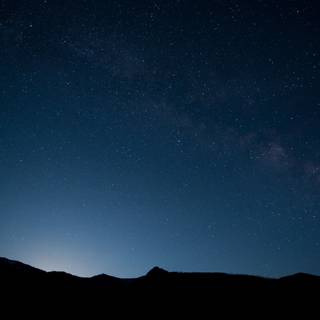 Blue night sky desktop wallpaper