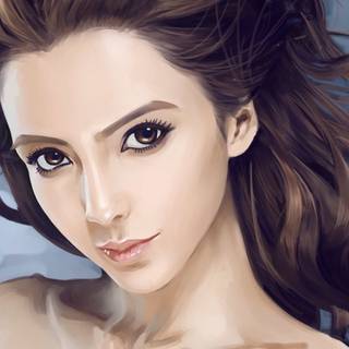 Girls with brown eyes and brown hair wallpaper