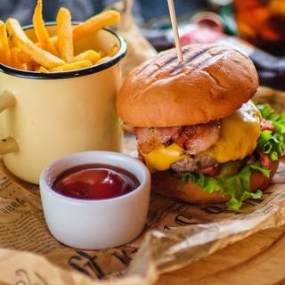 Soda with food wallpaper