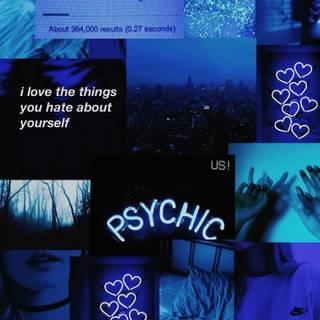 Blue and black aesthetic wallpaper