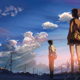 Aesthetic anime sky desktop wallpaper
