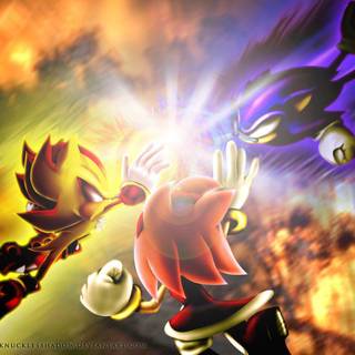 Super Sonic and Super Shadow wallpaper