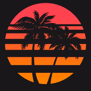 Retro wave phone wallpaper