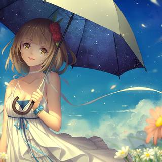 Anime umbrella wallpaper