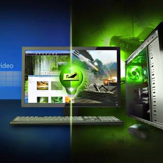 Desktop for gaming PC wallpaper