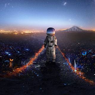 Astronaut space screensaver anime wallpaper