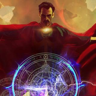 Doctor Strange neon wallpaper
