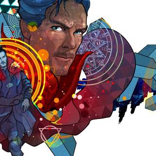 Doctor Strange neon wallpaper