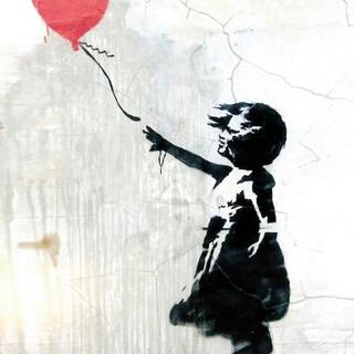 Girl and balloon wallpaper
