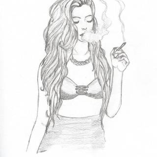 Smoking girl tumblr wallpaper