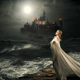 Women and night wallpaper