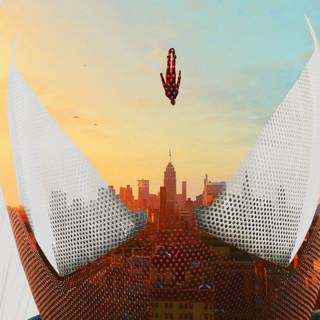 Anime buildings 4k Ps4 wallpaper