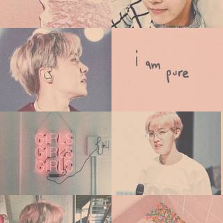 Taeyoongi BTS aesthetic collage wallpaper