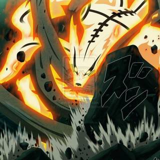 Naruto and Ninetales wallpaper