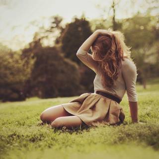 Girl in spring wallpaper