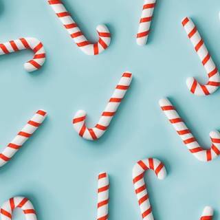 Cute candy canes wallpaper