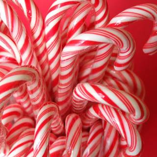 Cute candy canes wallpaper