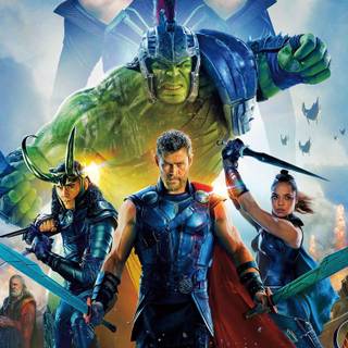 Thor Ragnarok with lighting wallpaper