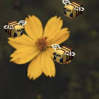 Minecraft bee wallpaper