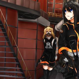 Anime girls with mask wallpaper