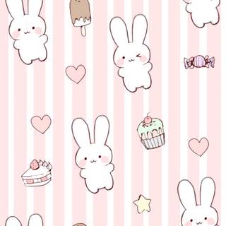 Cute kawaii bunny wallpaper