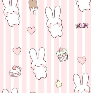 Cute kawaii bunny wallpaper