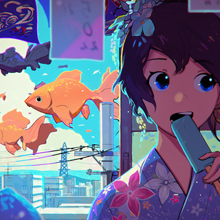 Anime glitch 1920x1080 wallpaper