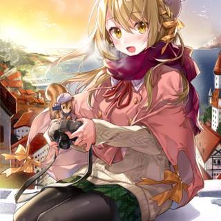 Blonde anime girl wallpaper