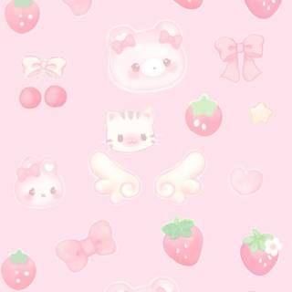 Kawaii strawberry wallpaper