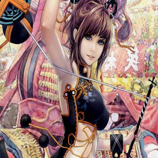 Anime girl China wallpaper