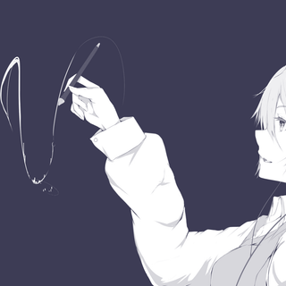 Anime sketch girl wallpaper