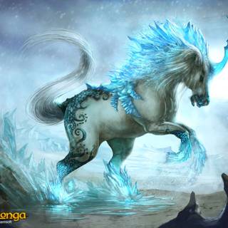 Ice unicorn wallpaper