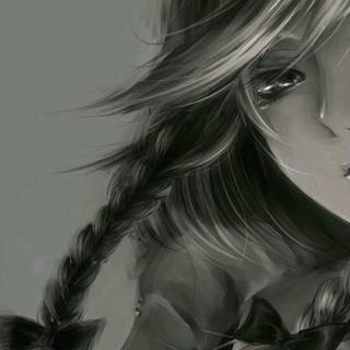 Anime girl sketch wallpaper