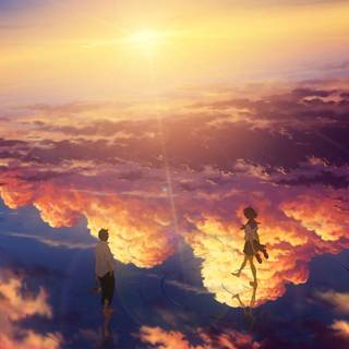 Sunset anime wallpaper