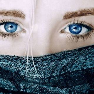 Girl blue eye close up HD wallpaper