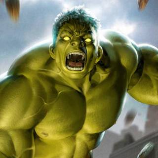 Hulk yellow minimalist wallpaper