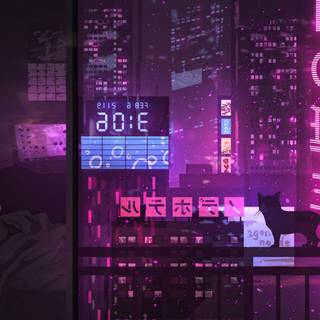 Anime neon 1920x1080 wallpaper