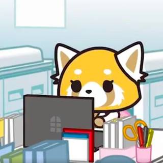 Computer Aggretsuko wallpaper
