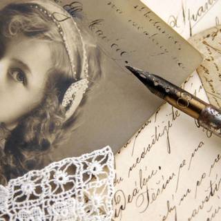 Writing women wallpaper