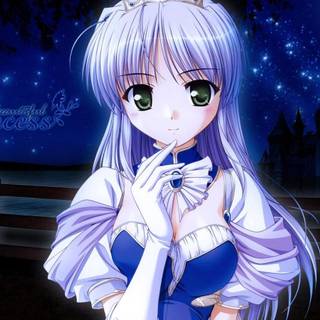 Blue and purple anime wallpaper