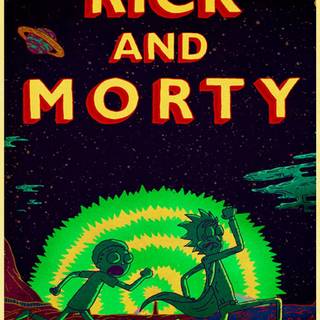 Rick and Morty retro theme wallpaper