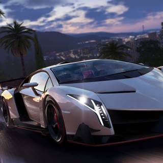 Retro city Lambo Ps4 wallpaper