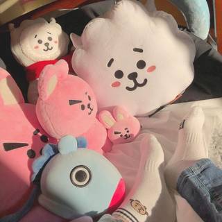 BTS stuffed animals wallpaper