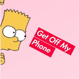 Get off my phone Bart Simpson wallpaper